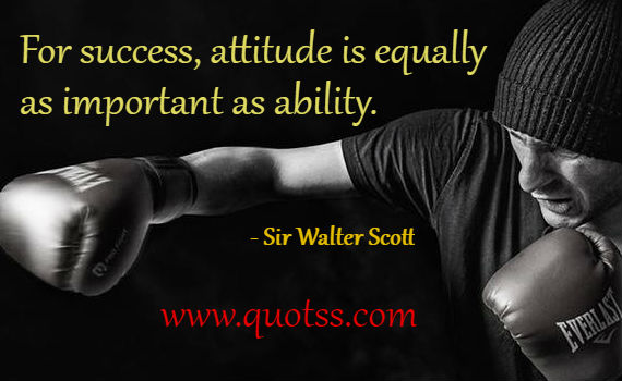 Image Quote on Quotss - For success, attitude is equally as important as ability. by