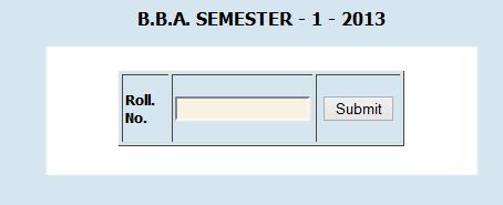 BBA Sem 1 Result 2013 Barkatullah University, Bhopal