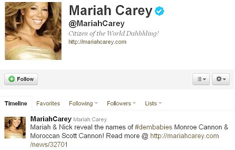 Kemi Online ♥: Mariah Carey & Nick Cannon's baby names revealed