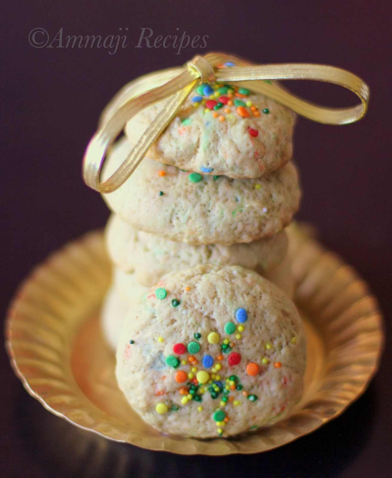 Eggless Funfetti Cookies Indian Food Recipes Ammaji Kitchen