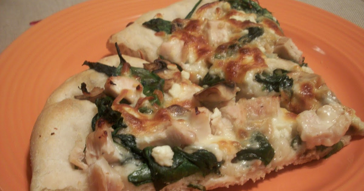Cook with Sara Chicken, Spinach and Feta Pizza
