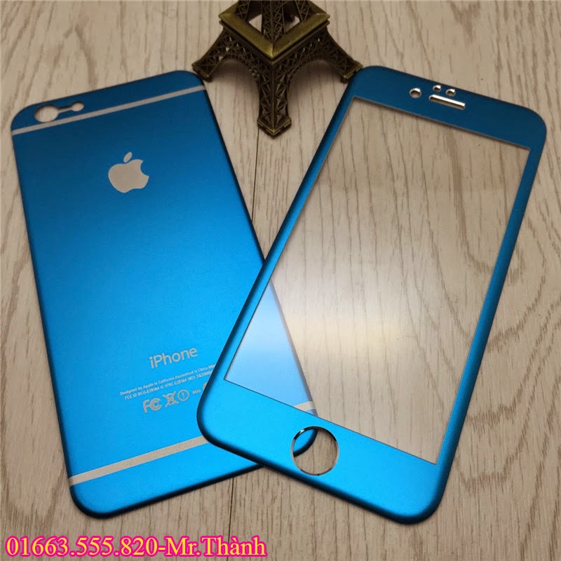 Kính Cường Lực Nhôm Full Đổi Màu Máy iPhone 6Plus 2Mặt Kính Cường Lực Nhôm Full Đổi Màu Máy iPhone 6Plus 2Mặt
