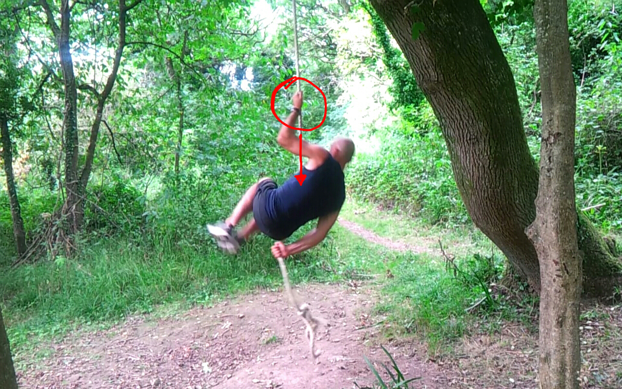 Tip for front planche on a rope