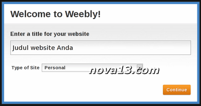 judul website di weebly