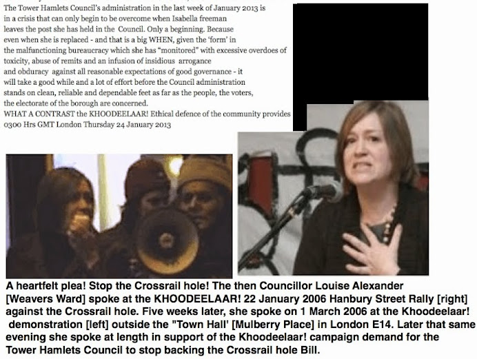 KHOODEELAAR! continues to show the way out of the morass for stranded Tower Hamlets Council 'admini