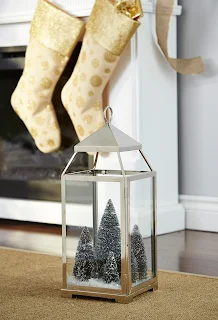 Christmas lantern with mini trees | CANVAS Christmas Collection | RamblingRenovators.ca