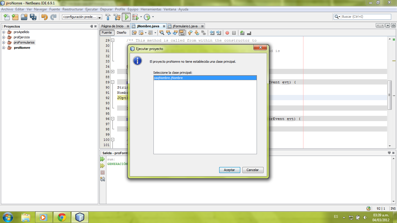 Pasos para crear un proyecto NetBeans