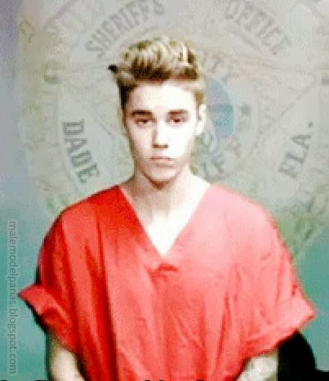 Justin Bieber in Jail outfit in Miami because alcohol and drug use