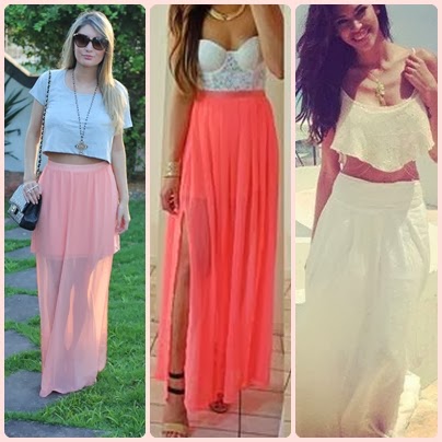 croped com saia longa