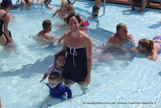 family in pool, cruise swimming pool