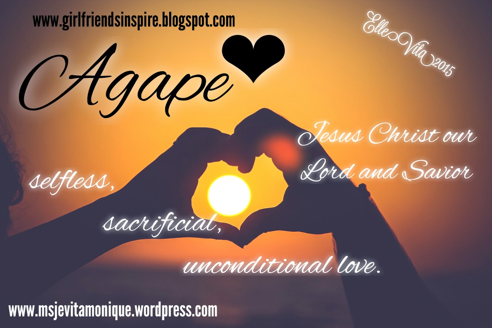 Girlfriends Inspire An Extension of LOVE to you. Agape Love with no