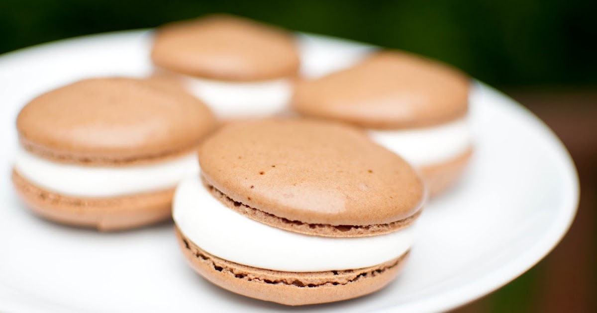 Bless This Food Mocha French Macarons with Marshmallow Filling
