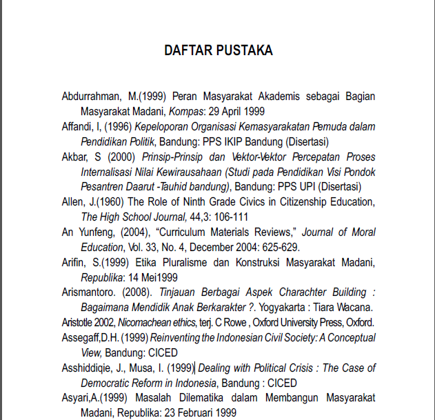 ⁂ Contoh pembuatan daftar pustaka jurnal