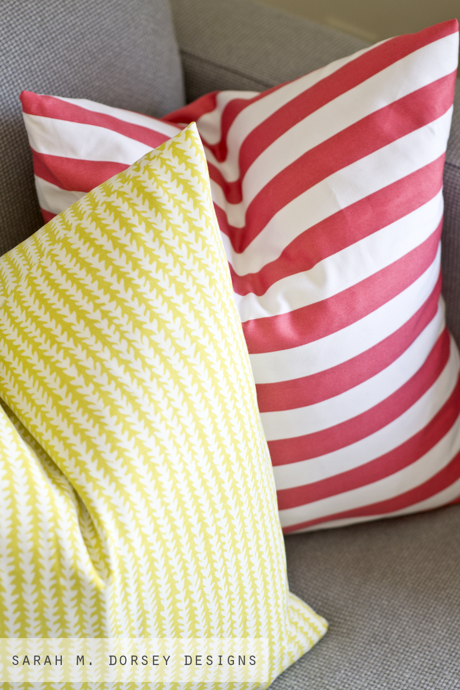 sarah m. dorsey designs 10 minute pillow shams for the Living Room