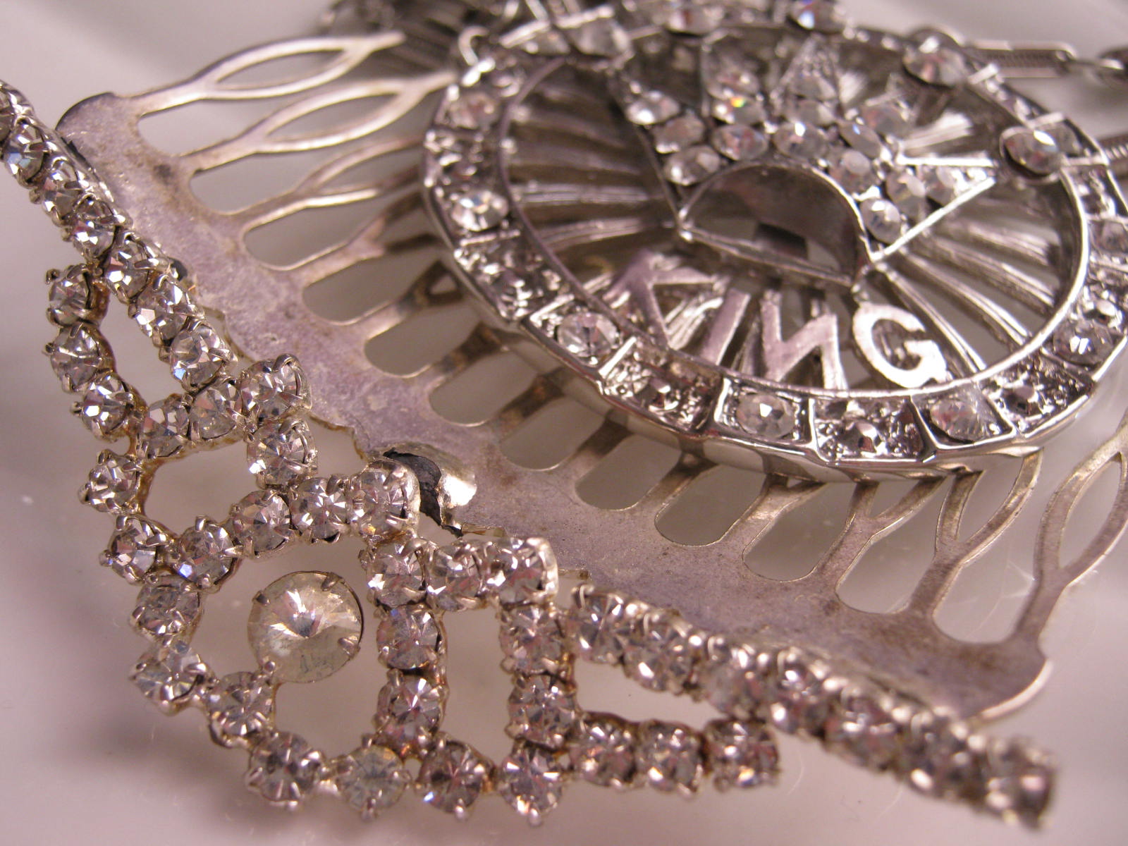 wedding diamante hair slide