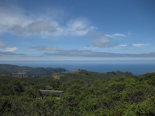 View of the Pacific Ocean from Sweeney Ridge above Pacifica, California