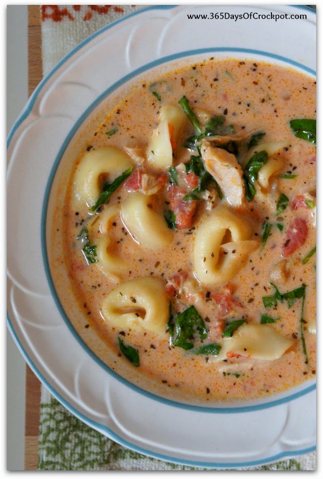 365 Days of Slow Cooking: Slow Cooker Creamy Tortellini, Spinach and ...