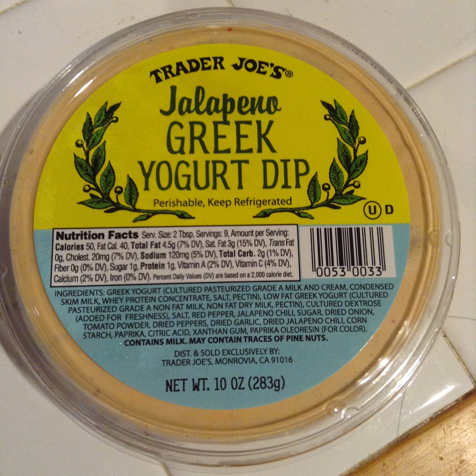 Trader Joe's Jalapeño Greek Yogurt Dip
