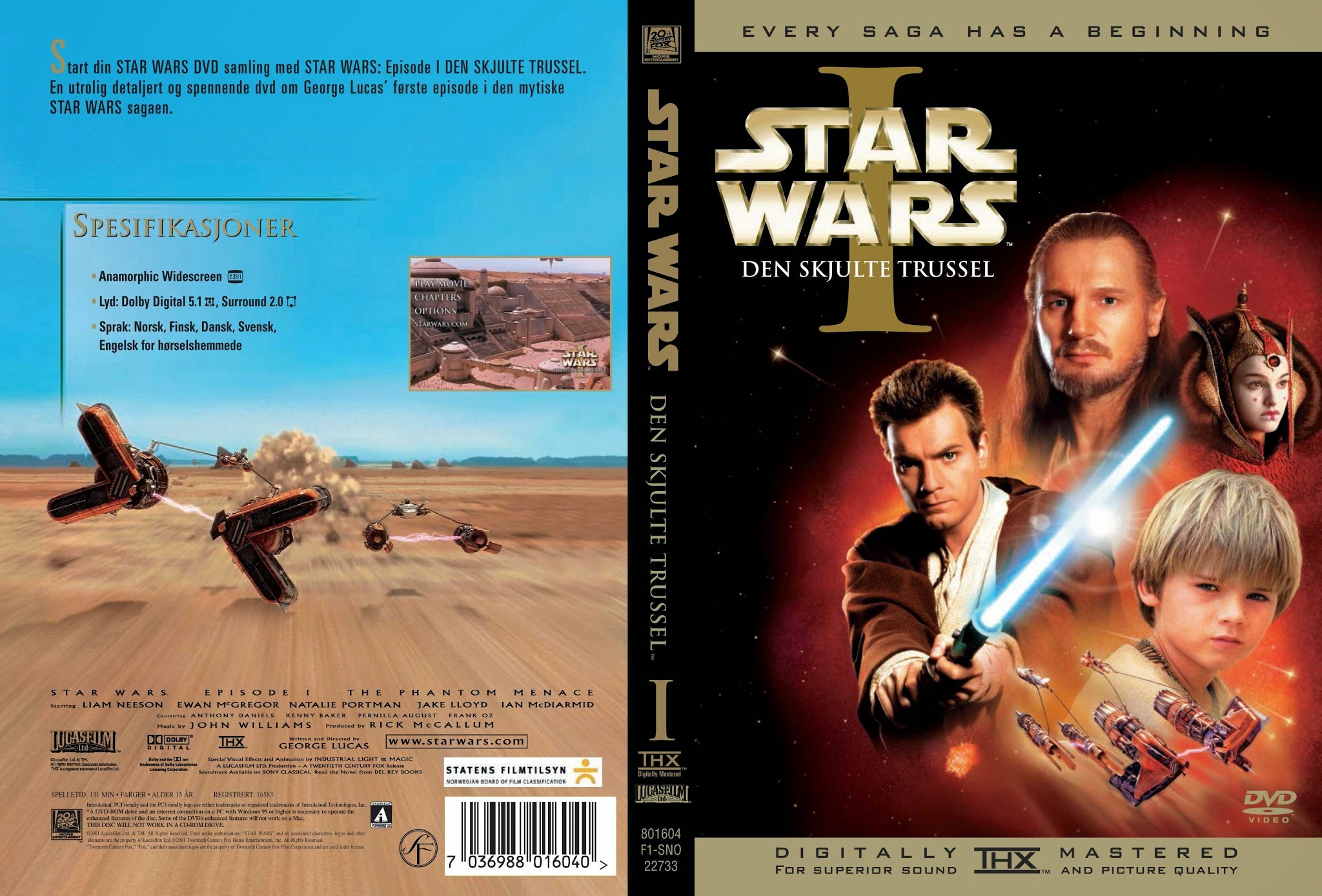 Star Wars Episode I: The Phantom Menace - DVD | Ultra Capas