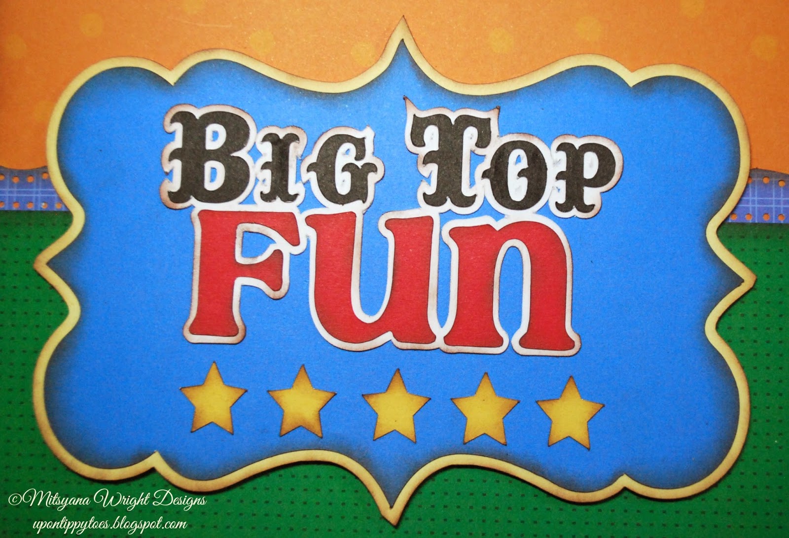 Up On Tippy Toes Big Time Fun Double Scrapbook Page Layout