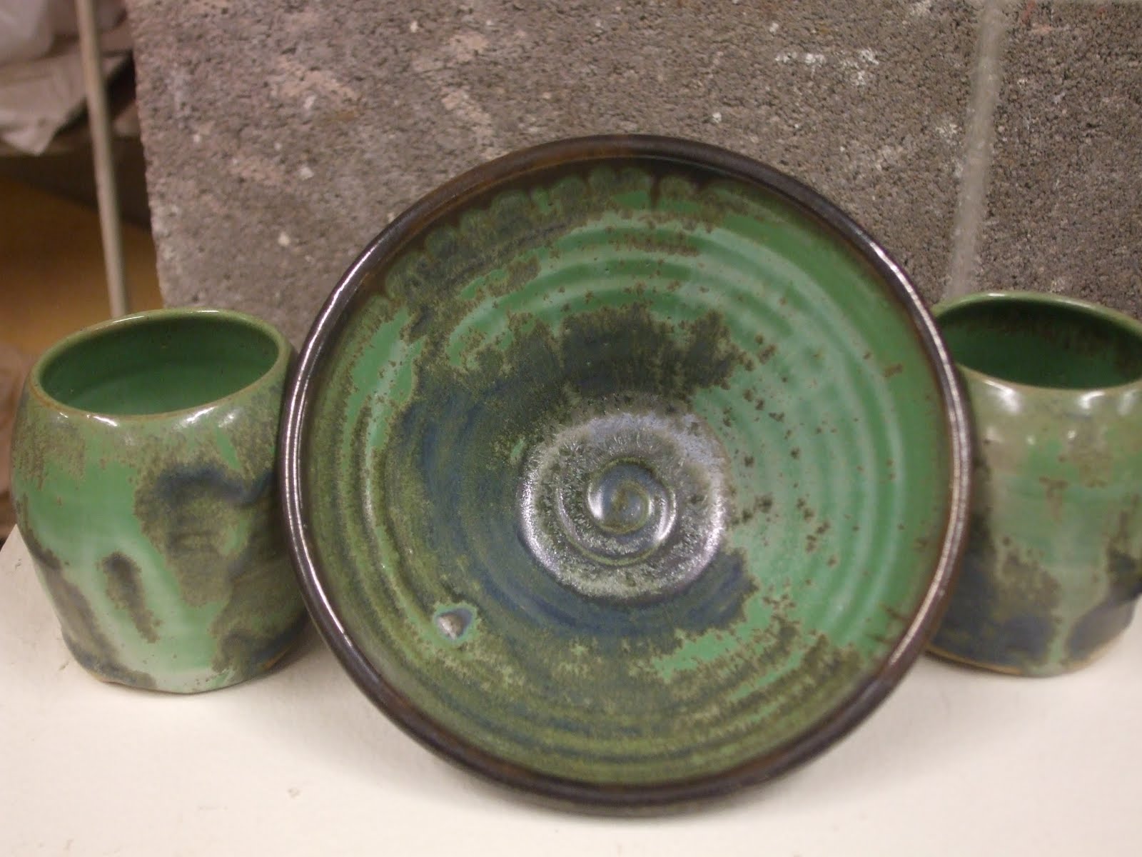 The University of Montana Clay and Glaze Josh's Cone 10 Satin BlueGreen