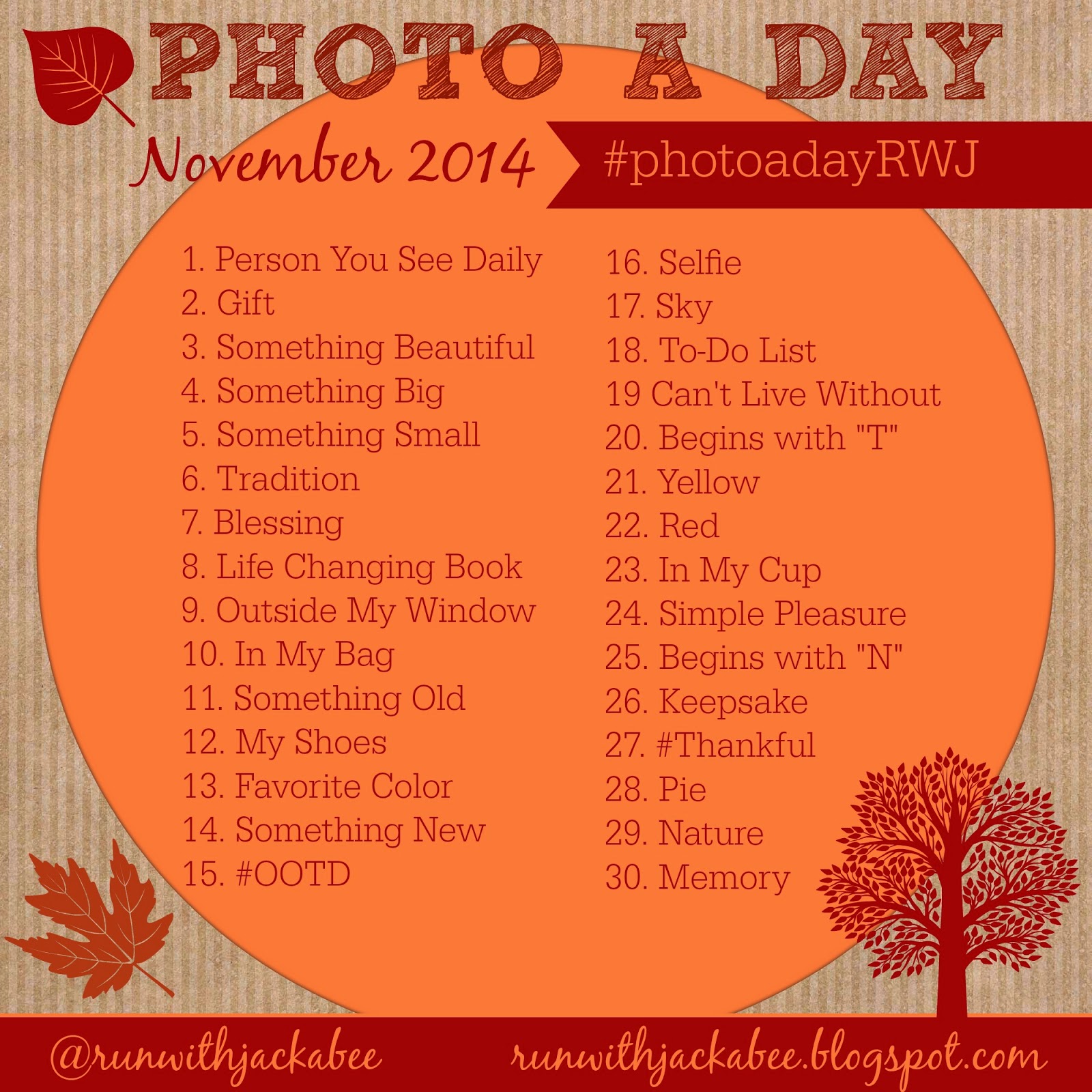 RunwithJackabee: November: Month @ a Glance