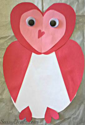 owl valentines day craft