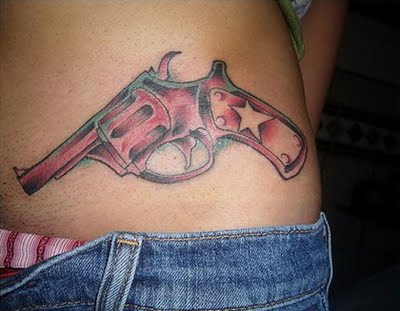 Gun Tattoos on Hips
