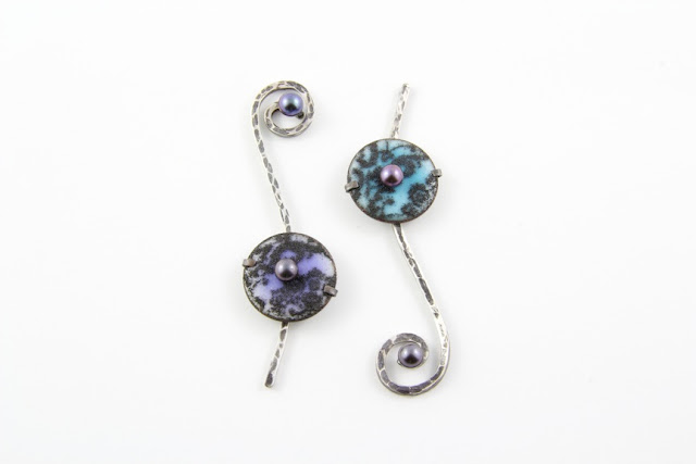 enamel art jewelry earrings