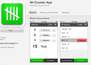 Screenshot of Ah Counter app
