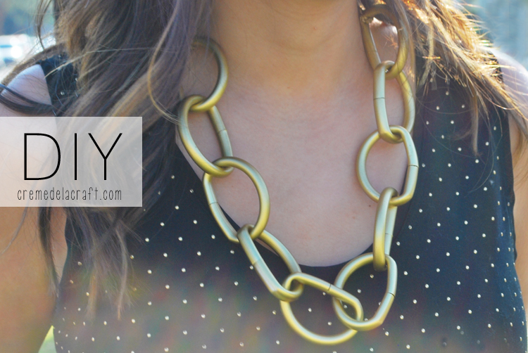 DIY Chunky Chain Necklace From Vinyl Tubes