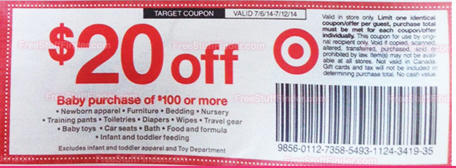 Target Deals 20 Off 100 Baby Products Coupon