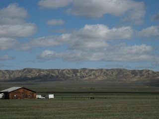 Open fields, distant hills near the Panoche Inn.