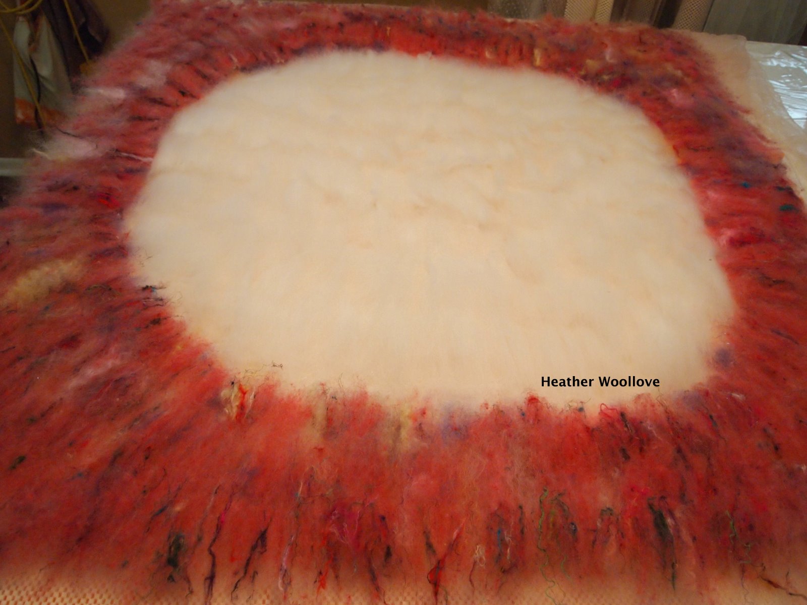 Wool lovefunctional fiber art Wet Felted Baby Blanket Part 1