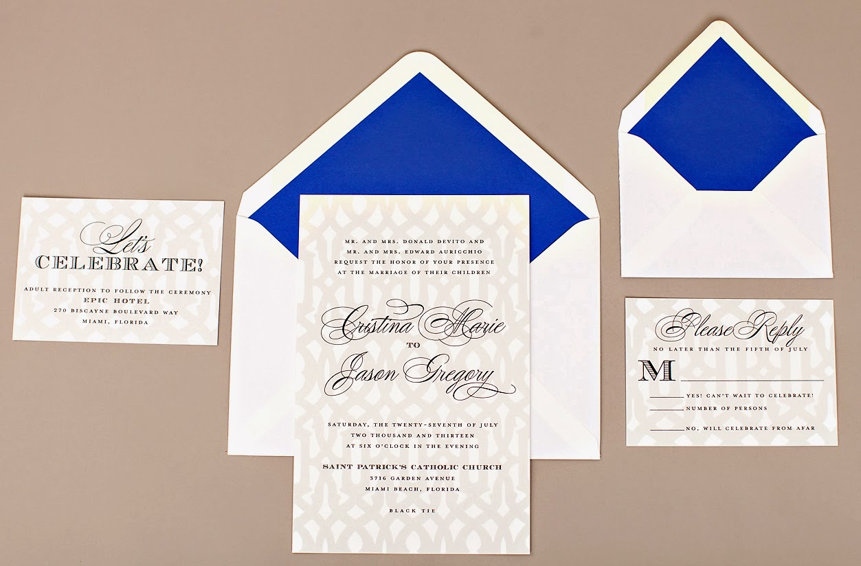 Mod Miami Wedding Invitation Mod Miami Wedding