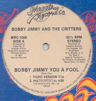 Bobby Jimmy And The Critters ‎– Bobby Jimmy You A Fool (1987, VLS, 192)