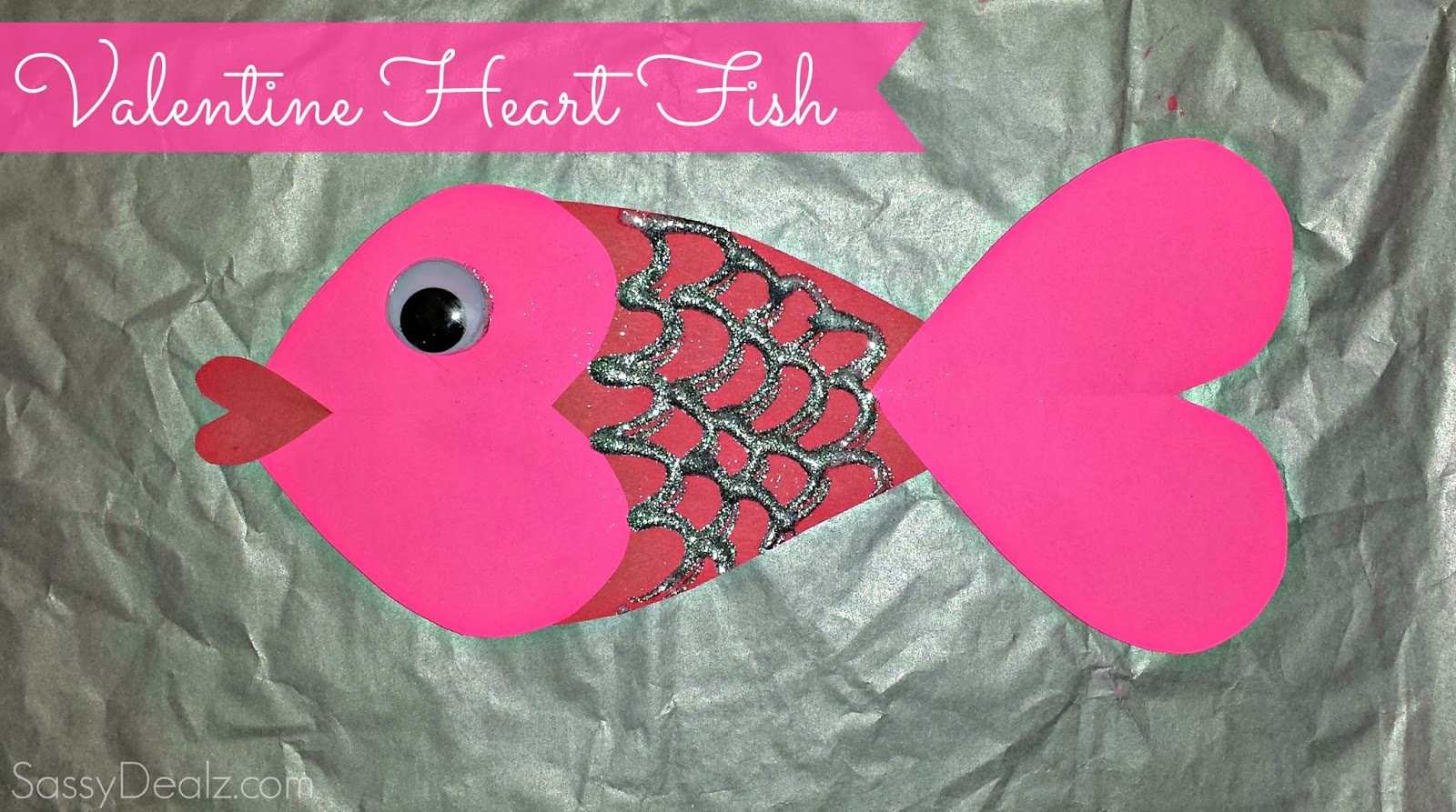 valentines day heart fish art project