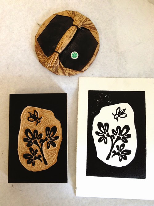 Bird's Eye View Studio Linoleum Block Printmaking Class.