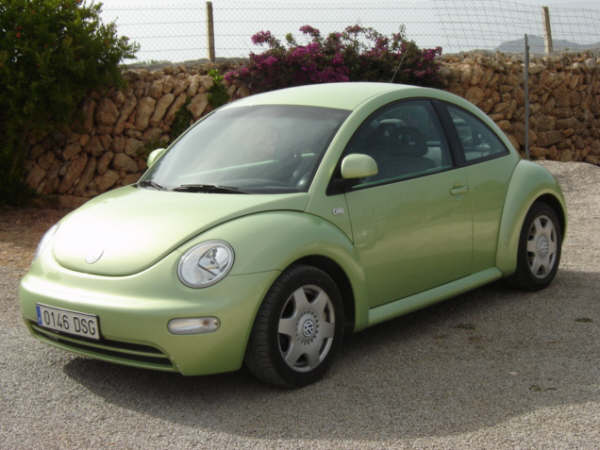 green vw beetle