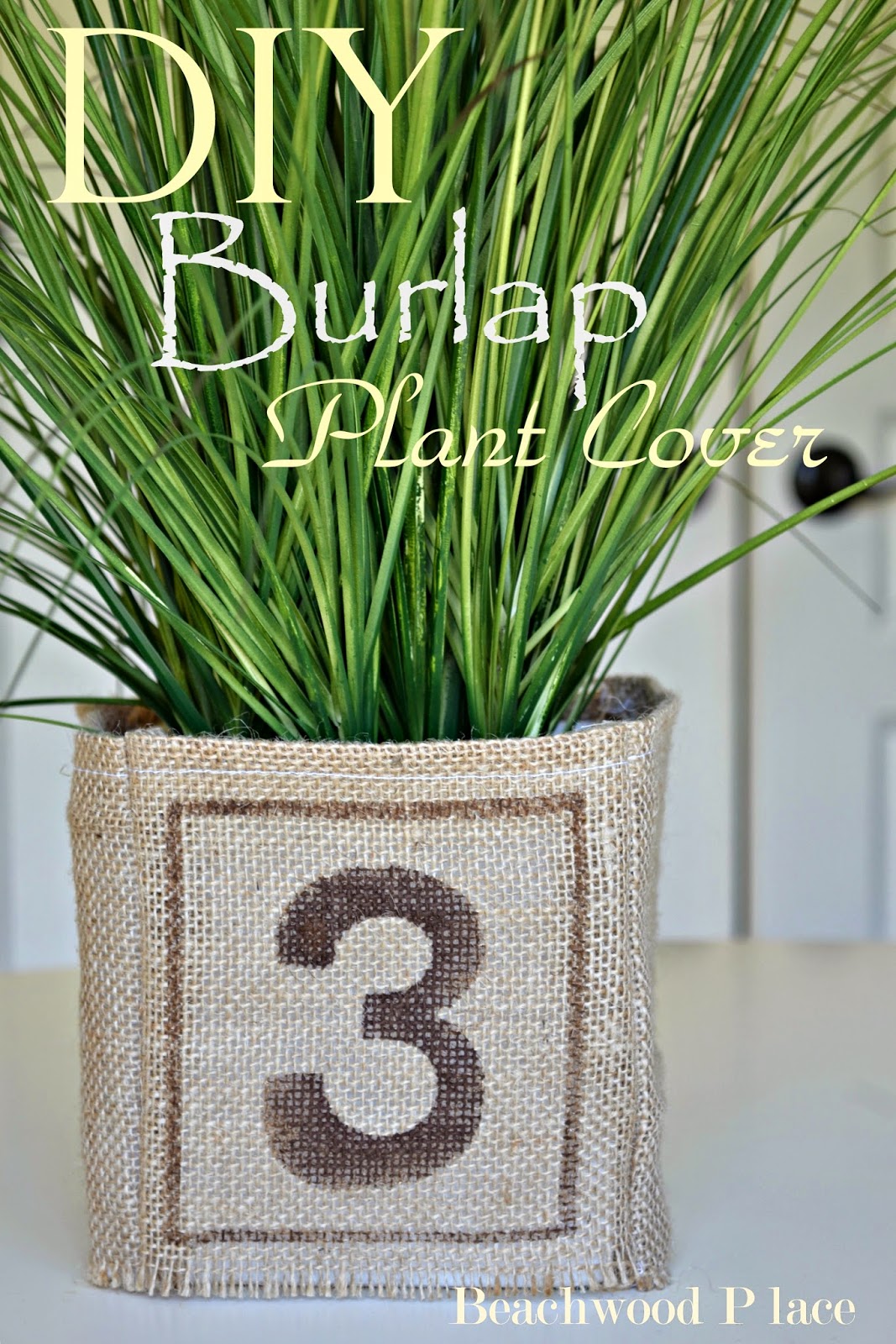 Beachwood Place DIY Burlap Plant Cover