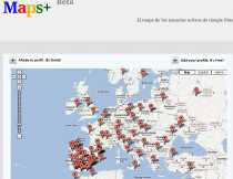 Mapa de usuarios de Google Plus Maps+
