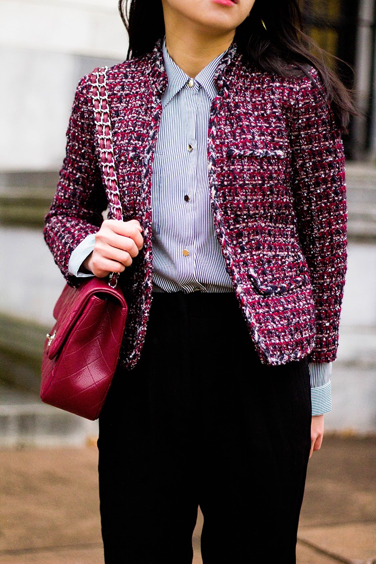 Tweed Jacket & Quilted Flap (+ Forever 21 Longline Duster Coat) - Elle Blogs