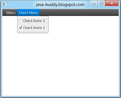 javafx recent menu
