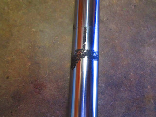 Pitted inner tube front fork Yamaha
