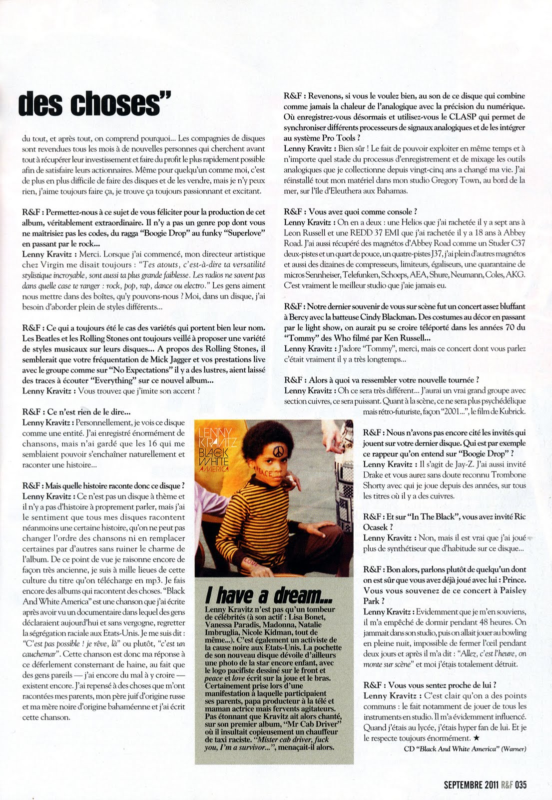 rencontre avec lenny kravitz