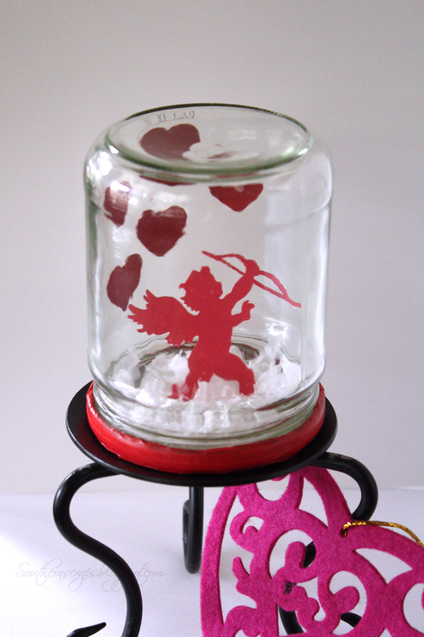 Southern Scraps Cupid Snow Globe Quick and easy Valentine's decor
