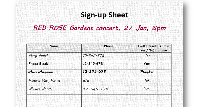 rustling resources for singing together choir event sign up sheet event sign up sheet