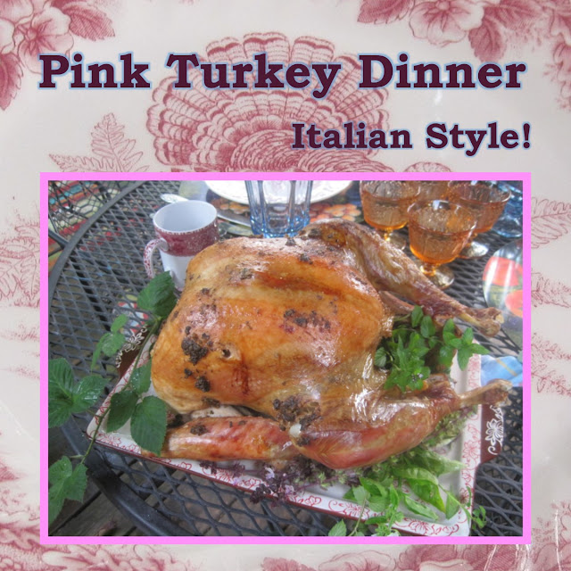 Slice of Pie Cookbooks & Entertaining Pink Turkey Dinner!