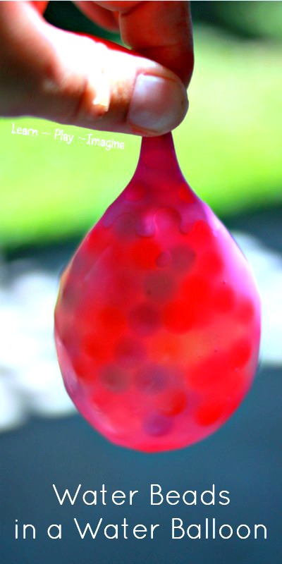 Fill water balloons with water beads for an incredible sensory activity!