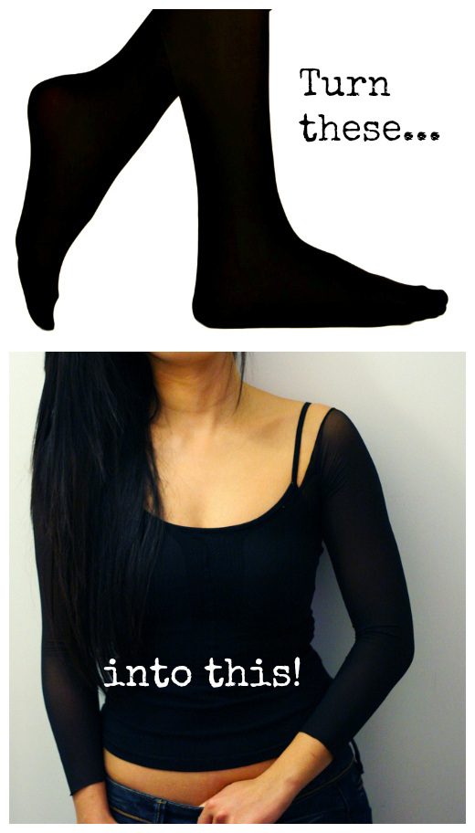 Repurpose Pantyhose into nosew top! the ReFab Diaries